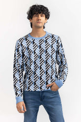 Multi Color Pattern Crew Neck Sweater SWT-FFSCN22-247